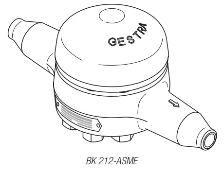 Gestra BK-212 bimetalik kondenstop ASME teknik çizimi – Dış gövde tasarımı ve bağlantı noktaları